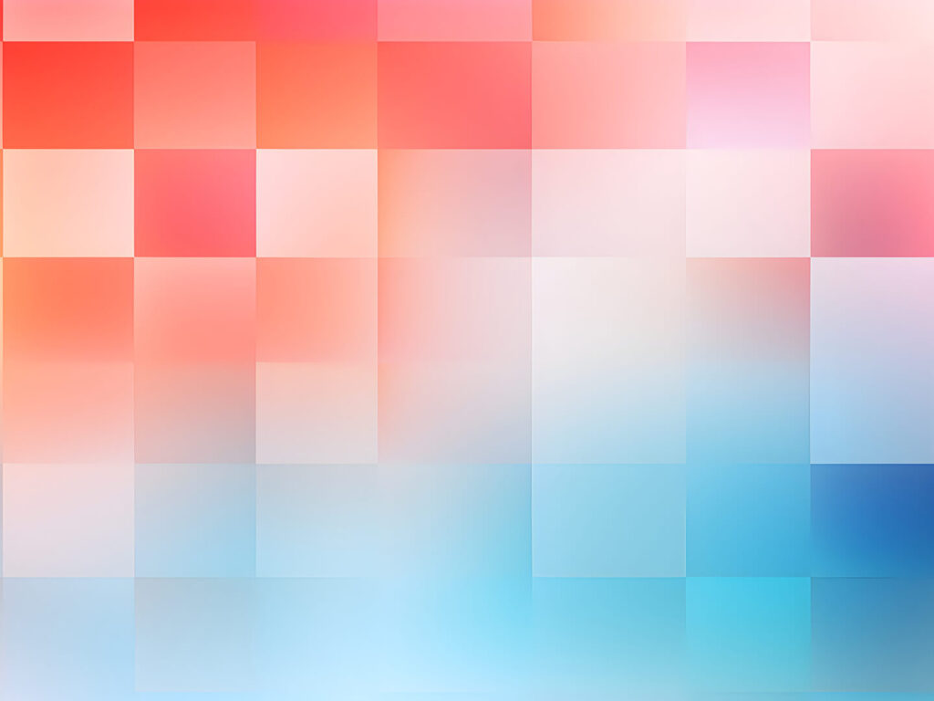 red to blue gradient 2d cubes